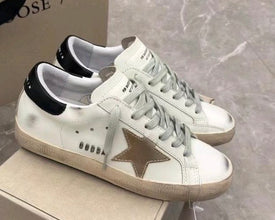 Golden Goose Superstar Low Top Trainers Wht/Blue Star