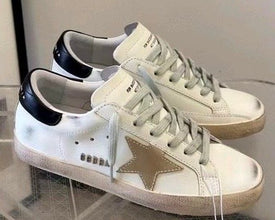 Golden Goose Superstar Low Top Trainers Wht/Blue Star