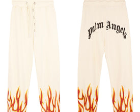Palm Angels flame-detail track pants