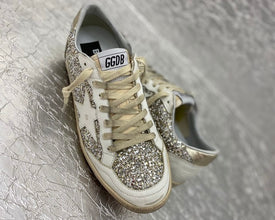 Golden Goose Ball Star Platinum White Glitter