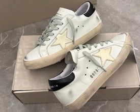 Golden Goose Superstar Low Top Trainers Wht/Blue Star