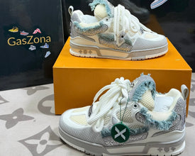 LOUIS VUITTON skate Horse Hair Gray White Diamond