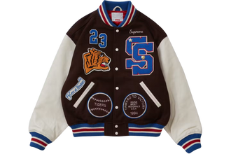 Supreme Tiger Varsity Jacket Brown