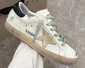 Golden Goose Superstar Low Top Trainers Wht/Blue Star