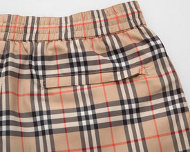 Burberry Check Drawcord Swim Shorts Archive Beige