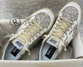 Golden Goose Ball Star Platinum White Glitter