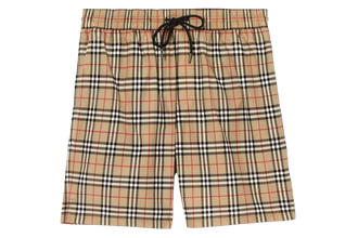 Burberry Check Drawcord Swim Shorts Archive Beige