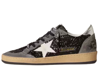 GGDB Ball Star in glitter with leather star and metallic leather heel tab