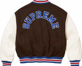 Supreme Tiger Varsity Jacket Brown