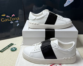 Valentino Garavani Open Leather Black Sneakers