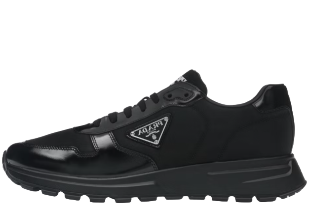 Prada PRAX 01 Sneakers Re-Nylon Brushed Leather Black Black