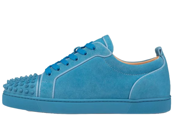Christian Louboutin Louis Junior Spikes Orlato Flat Panorama Blue