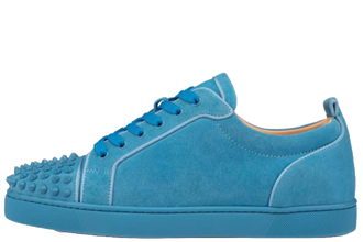Christian Louboutin Louis Junior Spikes Orlato Flat Panorama Blue