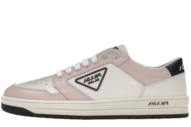 Prada District Sneaker White Pink Perforated Leather (Women's)