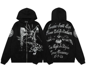 Travis Scott Zip Up Hoodie Metlife Liberty