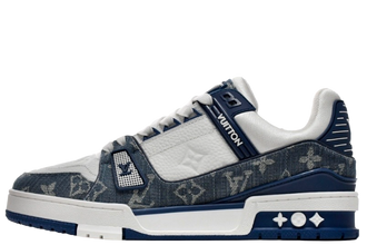 Louis Vuitton LV Trainer Monogram Denim White Blue