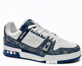 Louis Vuitton LV Trainer Monogram Denim White Blue