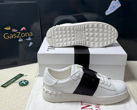 Valentino Garavani Open Leather Black Sneakers