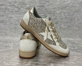 Golden Goose Ball Star Platinum White Glitter