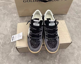 GGDB Ball Star in glitter with leather star and metallic leather heel tab