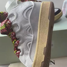 Lanvin Leather Curb White Grey Black