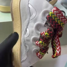 Lanvin Leather Curb White Grey Black