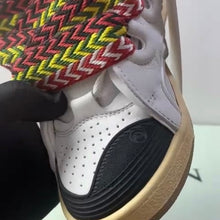 Lanvin Leather Curb White Grey Black