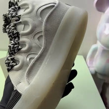 Lanvin Leather Curb Sneaker White