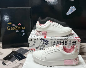 Dolce & Gabbana Portofino White Metallic Pink