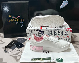 Dolce & Gabbana Portofino White Metallic Pink