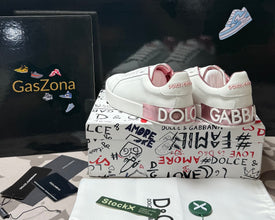 Dolce & Gabbana Portofino White Metallic Pink