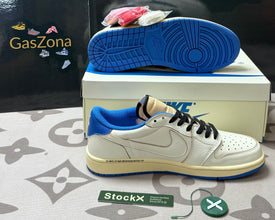 Jordan 1 Retro Low OG SP Fragment x Travis Scott Sail Military Blue