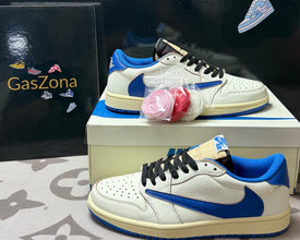 Jordan 1 Retro Low OG SP Fragment x Travis Scott Sail Military Blue