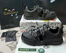 Dolce & Gabbana Portofino Strapped Black White