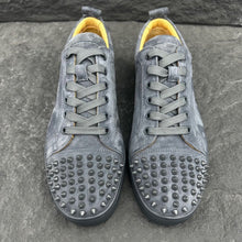 Christian Louboutin Louis Junior Spikes Orlato Flat Grey