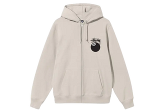 Stussy 8 Ball Zip Hood Smoke