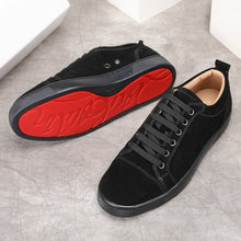 Christian Louboutin Louis Junior Spikes Velour Black