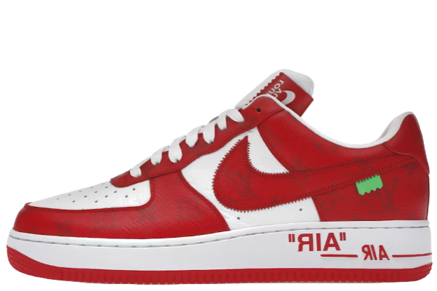 Louis Vuitton Nike Air Force 1 Low By Virgil Abloh White Red