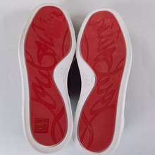 Christian Louboutin Louis Junior Spikes Orlato Flat CL Monogram White Black