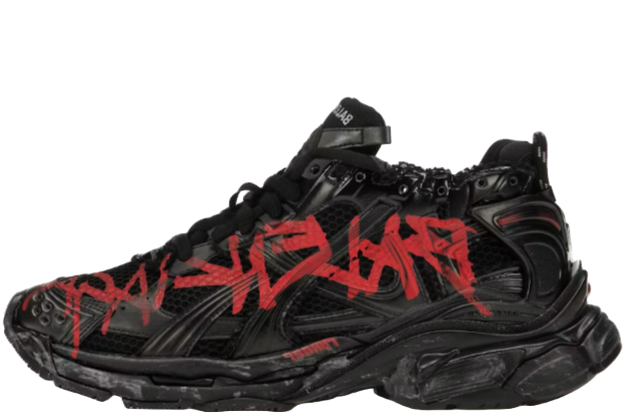 Balenciaga Runner Graffiti Black Red