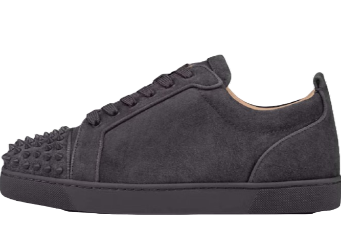 Christian Louboutin Louis Junior Spikes Orlato Flat Grey