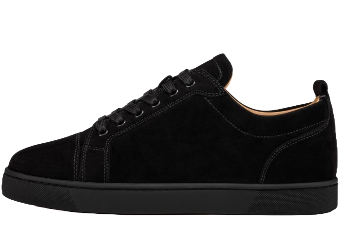 Christian Louboutin Louis Junior Spikes Velour Black