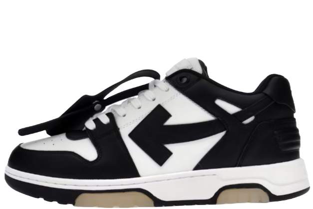 OFF-WHITE Out Of Office OOO Low Tops White Black White