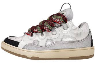 Lanvin Leather Curb White Grey Black