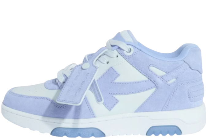 OFF-WHITE Out Of Office OOO Low Tops Dusty Blue Ice Out Suede